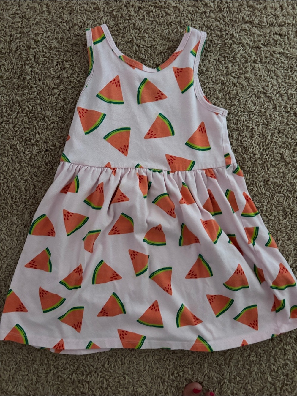 Cat & Jack Pink Watermelon Slice Print Summer Dress